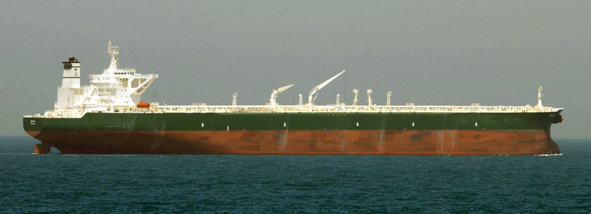 The supertanker AbQaiq at sea
