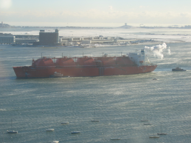 An LNG carrier at sea